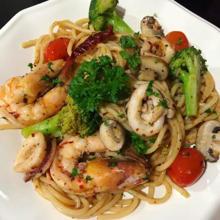 Resepi-Spagetti-Aglio-Oglio-Seafood