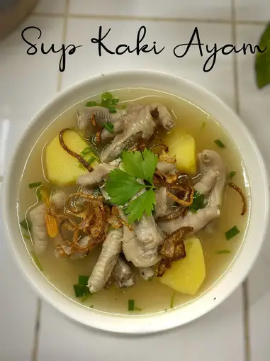 Sup ayam thai kaki resepi ala Cara Masak