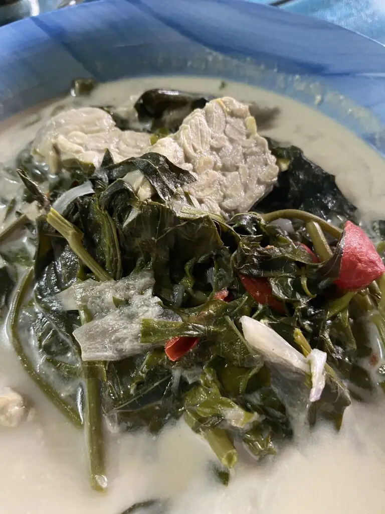 Resepi Pucuk Ubi Masak Lemak Putih Dengan Tempe Masakan Kampung