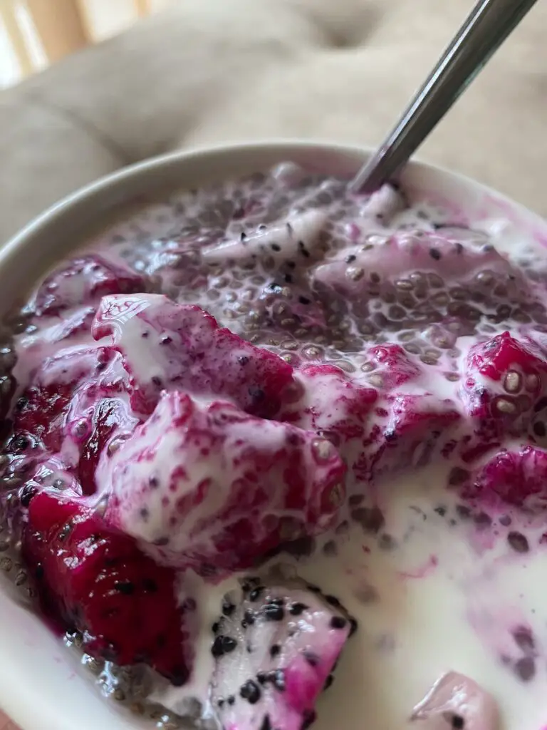 Resepi Pudding Chia Seed Bersantan Dan Buah Naga Sihat Tapi Sedap